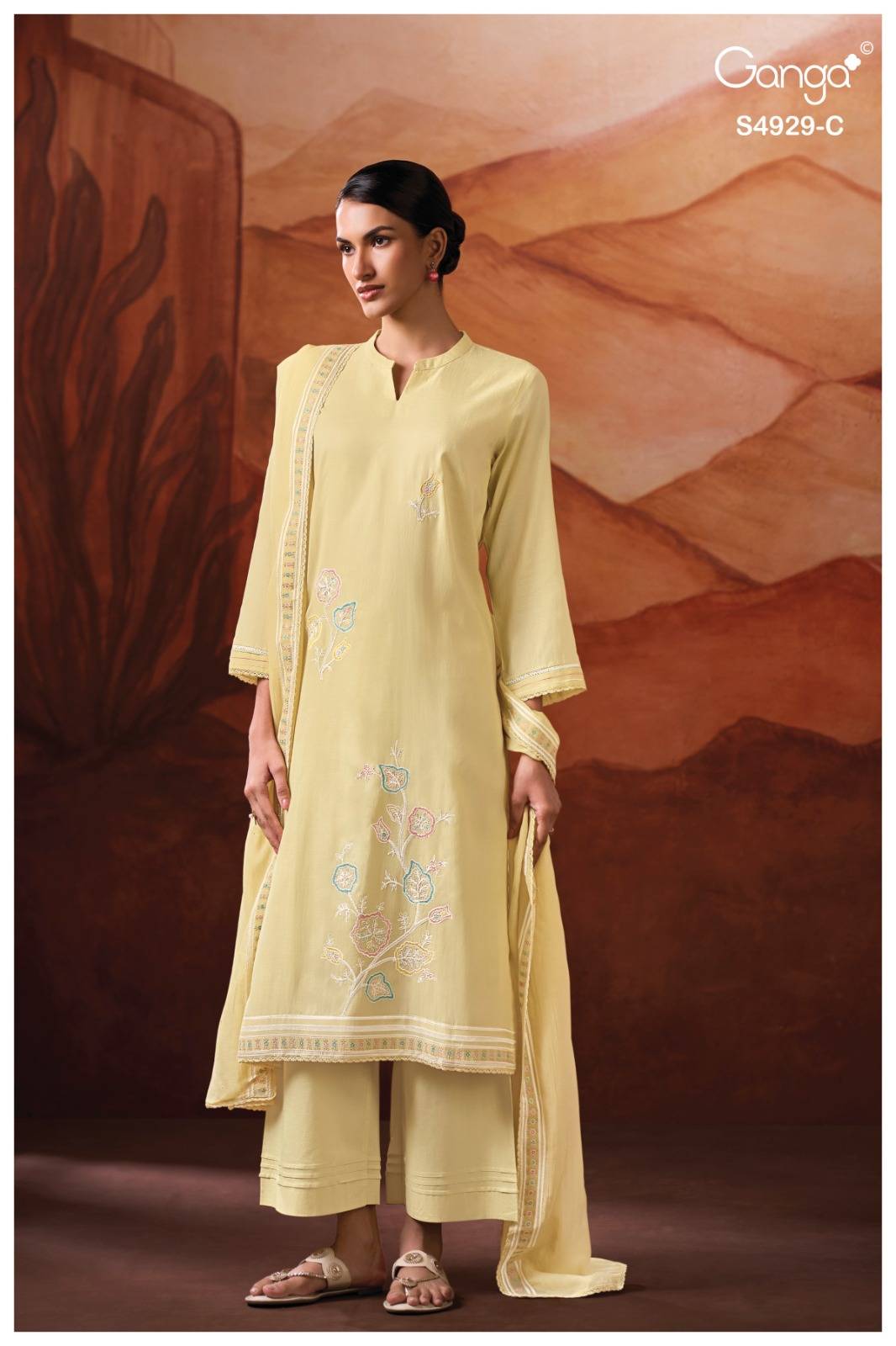 KYLISSE 4929 BY GANGA Fashion Stylish Beautiful Colourful BEMBERG SILK Dresses At Wholesale Price